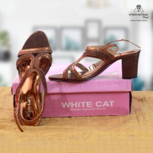 Ladies Stylish Heel Sandal In Chocolate Color