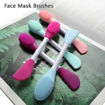 Double Ended Silicone Face Mask Brush, Facial Cleansing Brush, Premium Soft Facial Masks Other Skin Care Applicator Tool for Cream