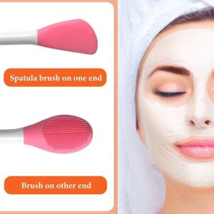 Double Ended Silicone Face Mask Brush, Facial Cleansing Brush, Premium Soft Facial Masks Other Skin Care Applicator Tool for Cream