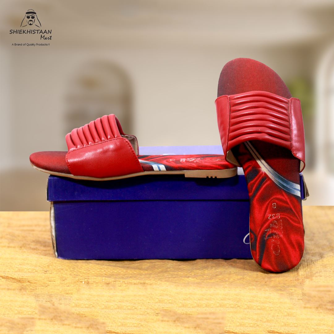 Mehroon-Softy.jpg Ladies Flat Softy With Lines