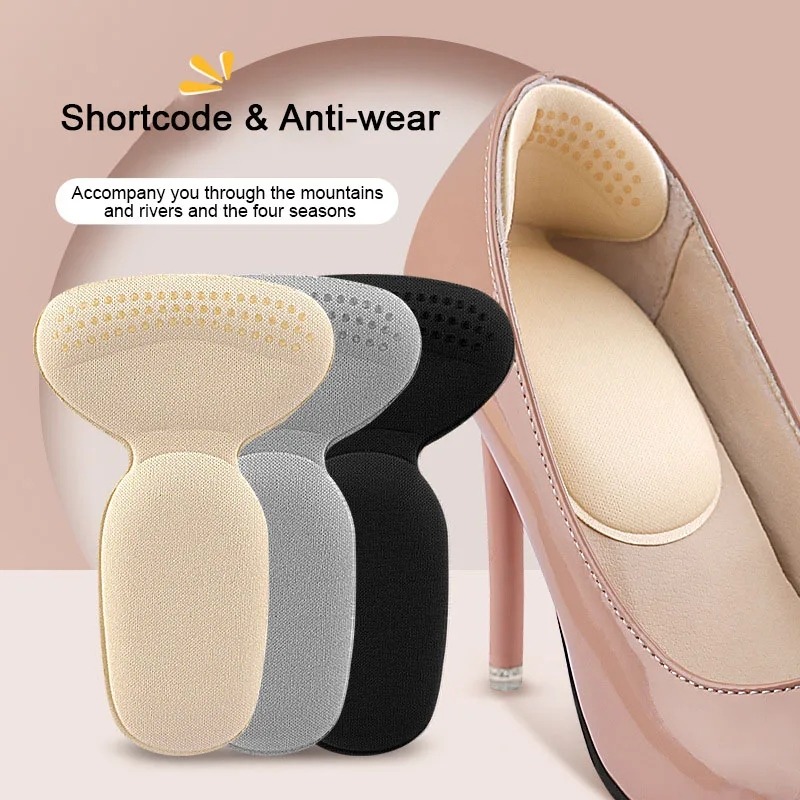 T Shape High Heel Insoles Foot Pad Adjustable Antiwear Feet Inserts Heel Protector Sticker Insoles Foot Heel Protector Cushion Pads For?Women