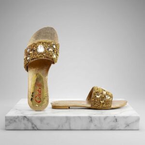 Ladies Fancy Flat Shoes With Stones