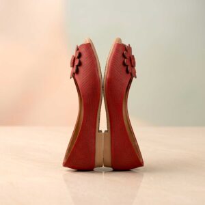 Ladies Heel Shoes With Flower